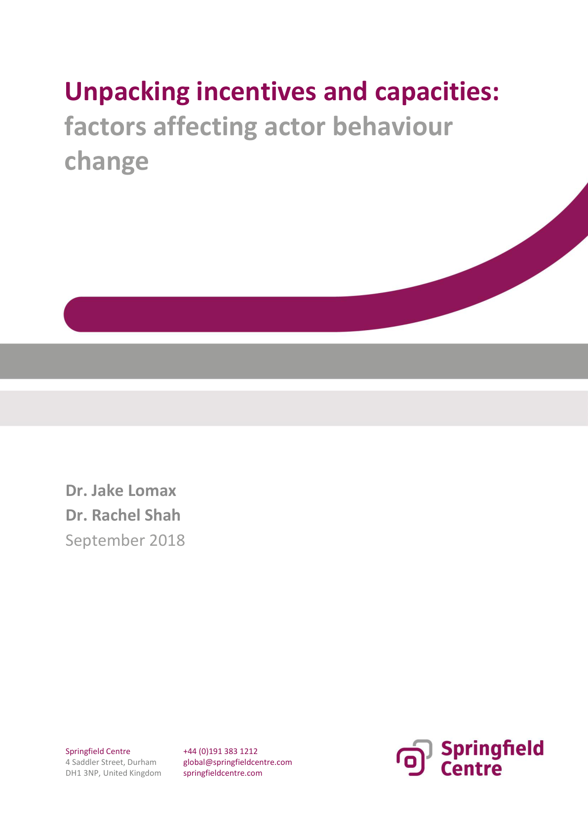 Unpacking Incentives and Capacities: Factors Affecting Actor Behaviour Change